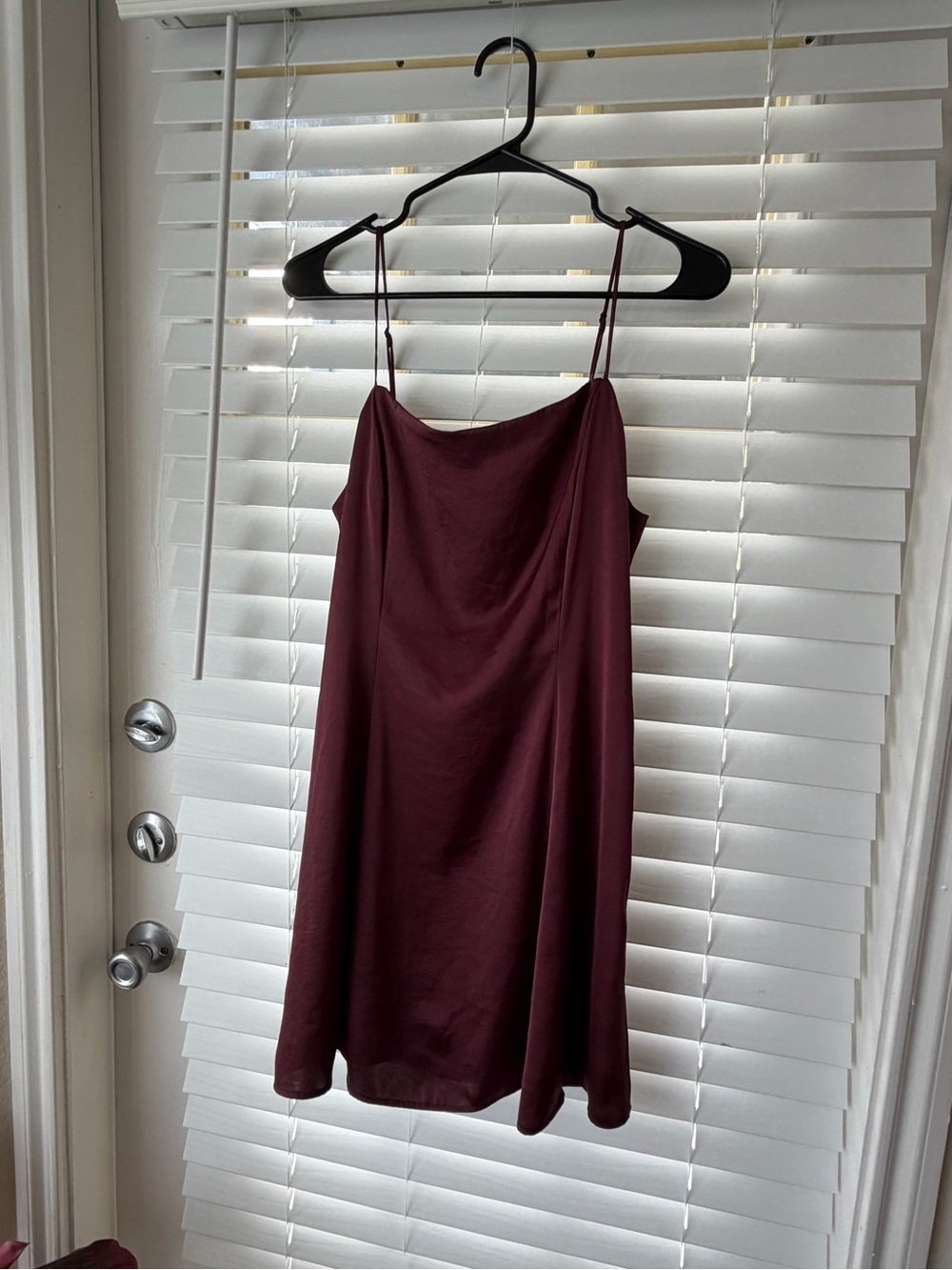Sunday Best Burgundy Mini Slip Dress